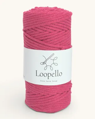 Immagine prodotto di Spago di cotone Loopello, diametro 3 mm, 100 metri – color fucsia
