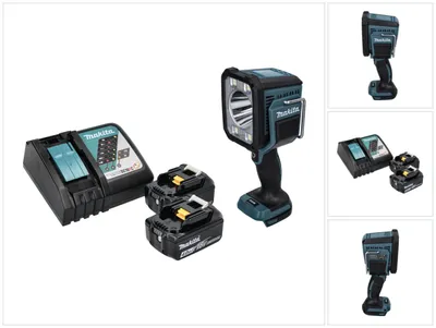 Produktbild von Makita DML 812 RM Akku LED Handstrahler Taschen Lampen 18 V 1250 lm + 2x Akku 4,0 Ah + Ladegerät