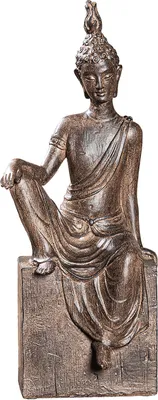 Obrázok produktu pre Gilde figúrka, Budha, "Maitreya", živica, hnedá,Polyuretán2, d. 12 cm, š. 15 cm, v. 38 cm výška: 38,00 cm šírka: 15,00 cm hĺbka: 12,00 cm 52931