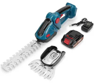 Produktbild von Kabellose elektrische Heckenschere - 2-in-1 Gartenschere - 2 Klingen - Ratschenfunktion - Für 1 Akku - Gartenwerkzeug