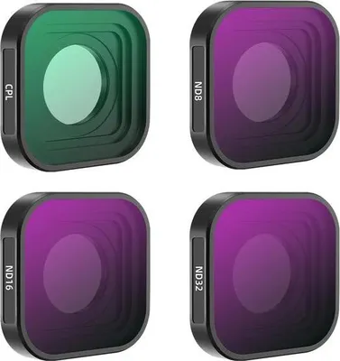 Image de Kit de filtres gris pour caméra GoPro 9, 10, 11, 12, ND8, 16, 32 + filtre polarisant CPL