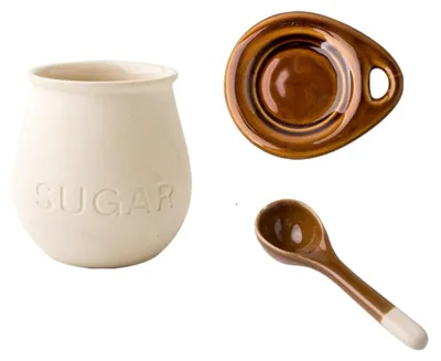 Imagen del producto de Olla de cerámica retro para especias con tapa