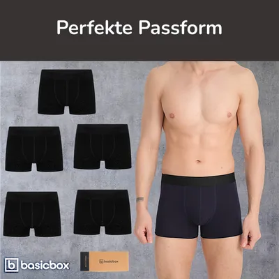 Obrázek produktu pro Pánské boxerky BASICBOX Trunk I Ergonomický střih I 5 balení I různé barvy I zesílený elastický pas I bez škrábavých štítků I S-XXXL