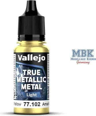 Obrázek produktu pro Vallejo VA77102, kovová barva, metalický odstín – zářivě žlutá