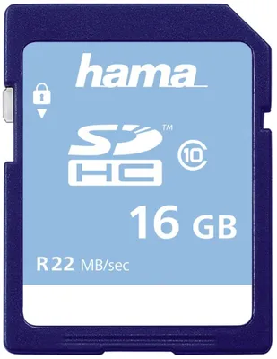 Produktbild von hama Speicherkarte SecureDigital High Capacity Gold 16 GB