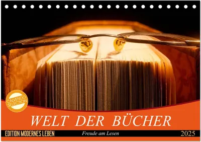 Produktbild von Welt der Bücher (Tischkalender 2025 DIN A5 quer), CALVENDO Monatskalender