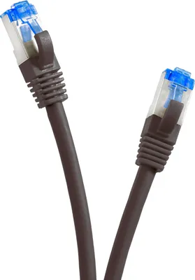 Produktbild von TPFNet 7,5m Cat.6A Patchkabel / Netzwerkkabel S/FTP 10GBit, schwarz