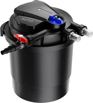 Produktbild von Druckteichfilter 12.000 l/h / 36 W UVC Einheit, Teichdruckfilter für Teiche bis 40.000 Liter, Teichklärer, Filteranlage