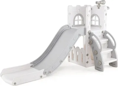 Immagine prodotto di Set di scivoli per bambini 6 in 1 con canestro da basket e telescopio