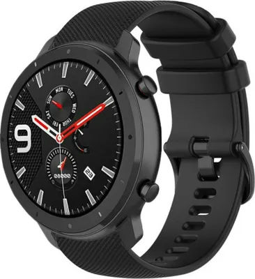 Produktbild von Strap-it Xiaomi Amazfit GTR Luxus-Silikonarmband (Schwarz)