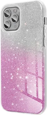 Zdjęcie produktu dla Etui ochronne na telefon komórkowy z brokatem do smartfona kompatybilne z iPhone 16e biały/różowy