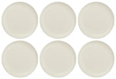 Produktbild von 6er Set Frühstücksteller MYNTE Butter Cream creme weiß 19,5cm Ib Laursen