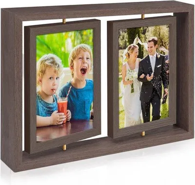 Zdjęcie produktu dla Trójnóg na 4 zdjęcia – 13 x 18 cm – pomalowany na czerwono – drewniany