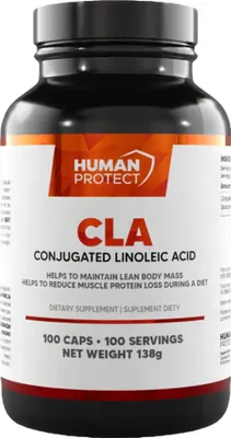 Produktbild von Human Protect CLA 820 mg Kapseln für Fettabbau, Muskelerhalt & Muskelaufbau