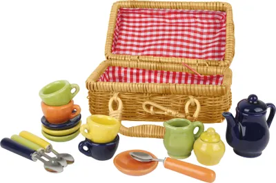 Produktbild von small foot 8951 Picknickkorb aus Rattanholz