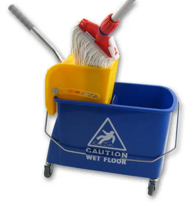 Productafbeelding van Professionele dweilset met emmer en wringmechanisme, 17 liter
