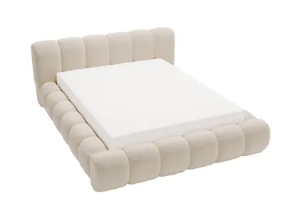 Produktbild von GrainGold Polsterbett Doria 120x200 - Bett 120x200, Polsterbett mit Bettkasten und Lattenrost - Beige (Komodo 7371)