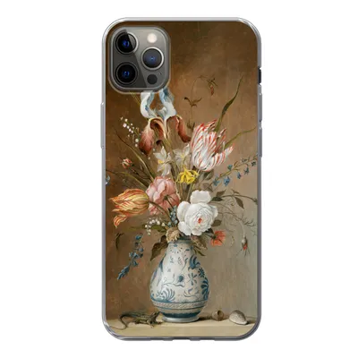 Produktbild von MuchoWow® Handyhülle Schutzhülle Hülle für iPhone 13 Pro Max Stilleben mit Blumen - Alte Meister - Malerei Silikon Softcase Handy Hülle - Mobiltelefon