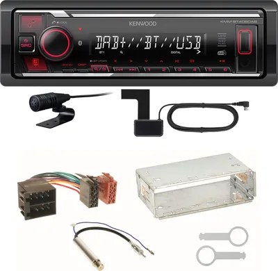 Produktbild von Kenwood KMM-BT408DAB Bluetooth Einbauset für Golf 4 Passat 3B Polo 6N 9N Lupo