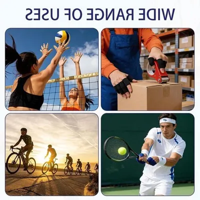 Set von 10 Fingerprotektoren, Fingerbandagen für Sport, Basketball, Volleyball und Gymnastikaktivitäten (Schwarz)