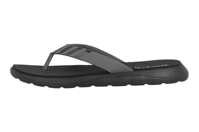 Image de Sandales à orteils séparés adidas COMFORT en grandes tailles, noir FY8654, chaussures pour hommes de grande taille