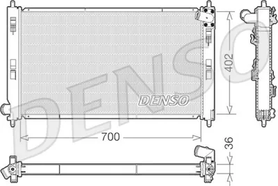 Produktbild von DENSO DRM45029 Kühler Wasserkühler Motorkühler für MITSUBISHI Outlander II SUV (CWW)