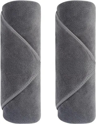 Productafbeelding van Famanu Microvezel Handdoekenset van 2 - snel drogend en sterk absorberend - zacht en lichtgewicht - ideaal voor zwemmen, sport en reizen - grijs - 61