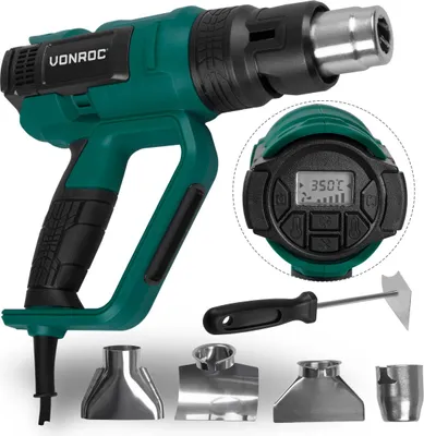 Produktbild von Vonroc Heißluftpistole - 2000W, Temperaturregelung, für Farbe & Folien