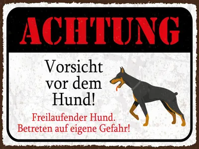 Produktbild von vianmo Blechschild 30x40 cm Achtung Vorsicht vor dem Hund