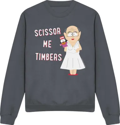 Obrázek produktu pro South Park - Mikina "Scissor Me Timbers" pro muže/dámy Uni TV13272 (S) (Charcoal)