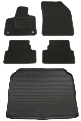 Gummi-Kofferraumwanne + Fußmatten Set für Opel Grandland X, Bj. 10/2017-