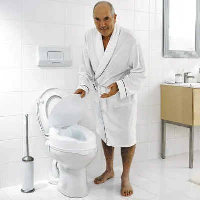 Image de RIDDER Siège de toilette avec couvercle blanc 150 kg A0071001
