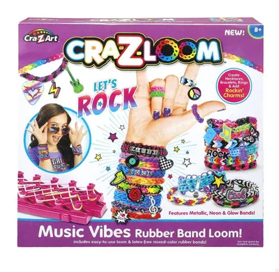 Immagine prodotto di ColorBaby Cra-Z-Art: telaio per la creazione di braccialetti in gomma, macchina per braccialetti, include 600 elastici colorati e perline, kit creativo per bambine, braccialetti elastici, adatto a bambini dai 8 anni in su