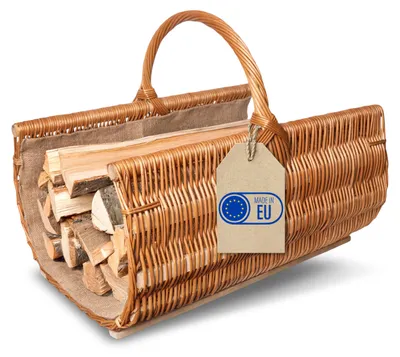 Imagen del producto de Creative Home Cesta grande para leña, 60 x 45 x 50 cm, marrón