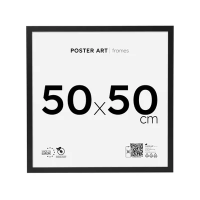 Zdjęcie produktu dla Ramka na zdjęcia i plakaty 50x50 cm, czarna, MDF – Poster Art