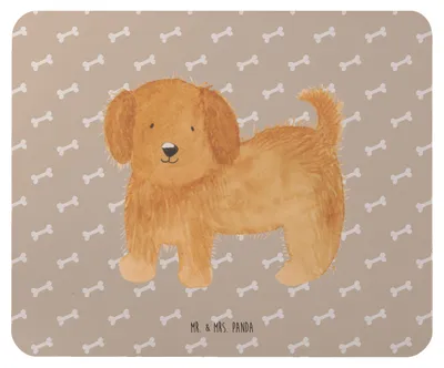 Produktbild von Mr. & Mrs. Panda Mauspad Hund Flauschig - Hundeglück - Geschenk, mousematte, Mouse Pad, Hunde, Niedlich, Mousepad, Süß, Sprüche, pc, mausunterlage