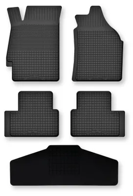 Productafbeelding van Rubberen automatten + tunnelmat voor Ford Probe MK1 1988-1992 (coupé) – 5-delig, zwart, op maat – Wielganizator Semi-Universal