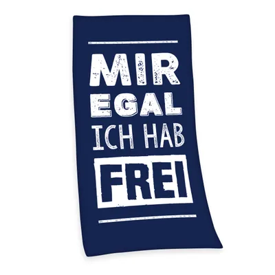 Produktbild von Herding Young Collection "mir egal" Badetuch / Strandtuch / Handtuch, 100% Baumwolle ( Velours ), 75x150 cm