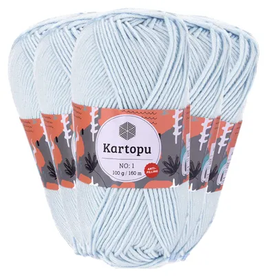 5 x 100g Strickgarn Kartopu NO:1 Wolle Anti Pilling Effekt Oeko-Tex zertifiziert Wolle