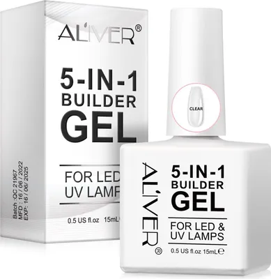 Produktbild von 5-IN-1 Builder GEL Nail UV LED Aufbaugel Nagelaufbau in Transparent, 15ml