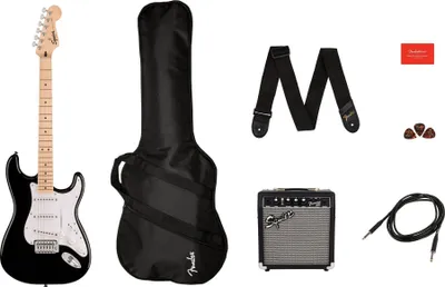 Obrázok produktu pre Fender Squier Sonic Stratocaster Pack Black Elektrická gitara