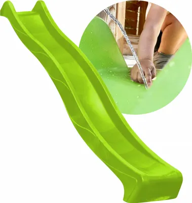 Produktbild von DEMMELHUBER Wellenrutsche WATERSLIDE 2,90 m Podesthöhe 1,50 m - Limongrün DH719