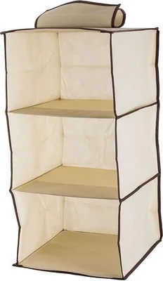 Imagen del producto de Verk 01333: Organizador colgante con 3 compartimentos, 30x30x60 cm, color beige