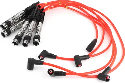 Productafbeelding van 6-delige set von bougiekabels, antennedraadkabel, type 1J0998031. Geschikt voor de Corrado VR6 2.8 en 2.9 modellen met trekstang