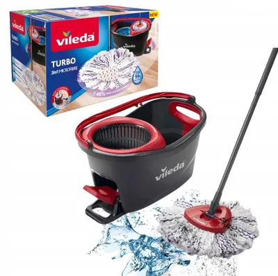 Produktbild von Vileda Turbo 3in1 Rotationswischer mit Eimer und Stiel