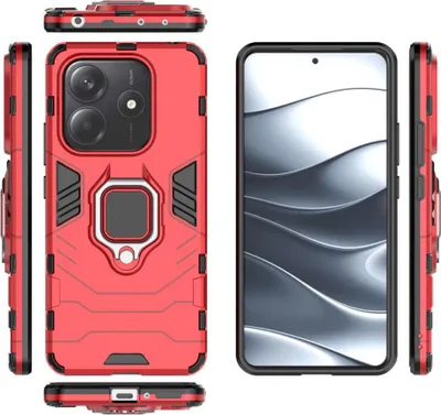 Image de Coque Lenuo Armor pour Xiaomi Redmi Note 14 5G rouge