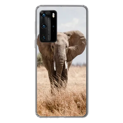 Produktbild von MuchoWow® Handyhülle Schutzhülle Hülle für Huawei P40 Pro Elefant - Natur - Tiere - Porträt Silikon Softcase Handy Hülle - Schutz