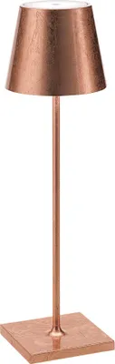 Produktbild von Zafferano Poldina Pro Copper Leaf LED-Tischlampe, wiederaufladbar und dimmbar, mit einer Akkulaufzeit von bis zu 12 Stunden.