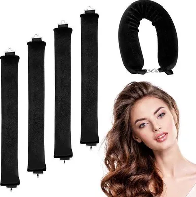 Produktbild von Set aus 4 hitzefreien Lockenbändern für natürliche Locken ohne Hitze