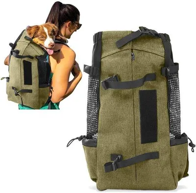Productafbeelding van Hondenrugzak tot 5 kg - Rugzak voor hond - Hondendraagtas rugzak - Luchtdoorlatende rugzak - Verstelbare schouderbanden - Duurzaam nylonmateriaal - Huisdierentas